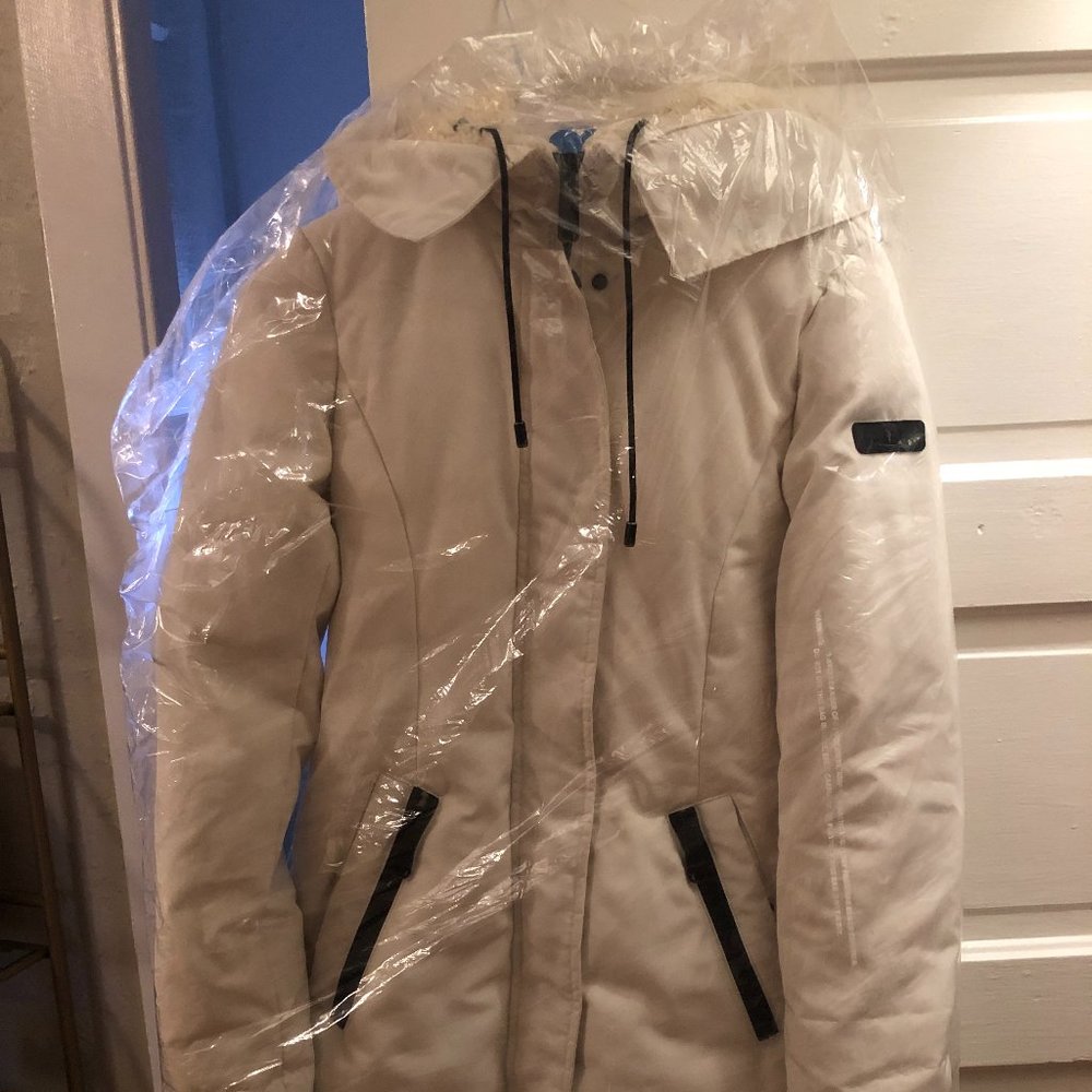 Sam Edelman White Ivory Down Puffer Coat XXS
